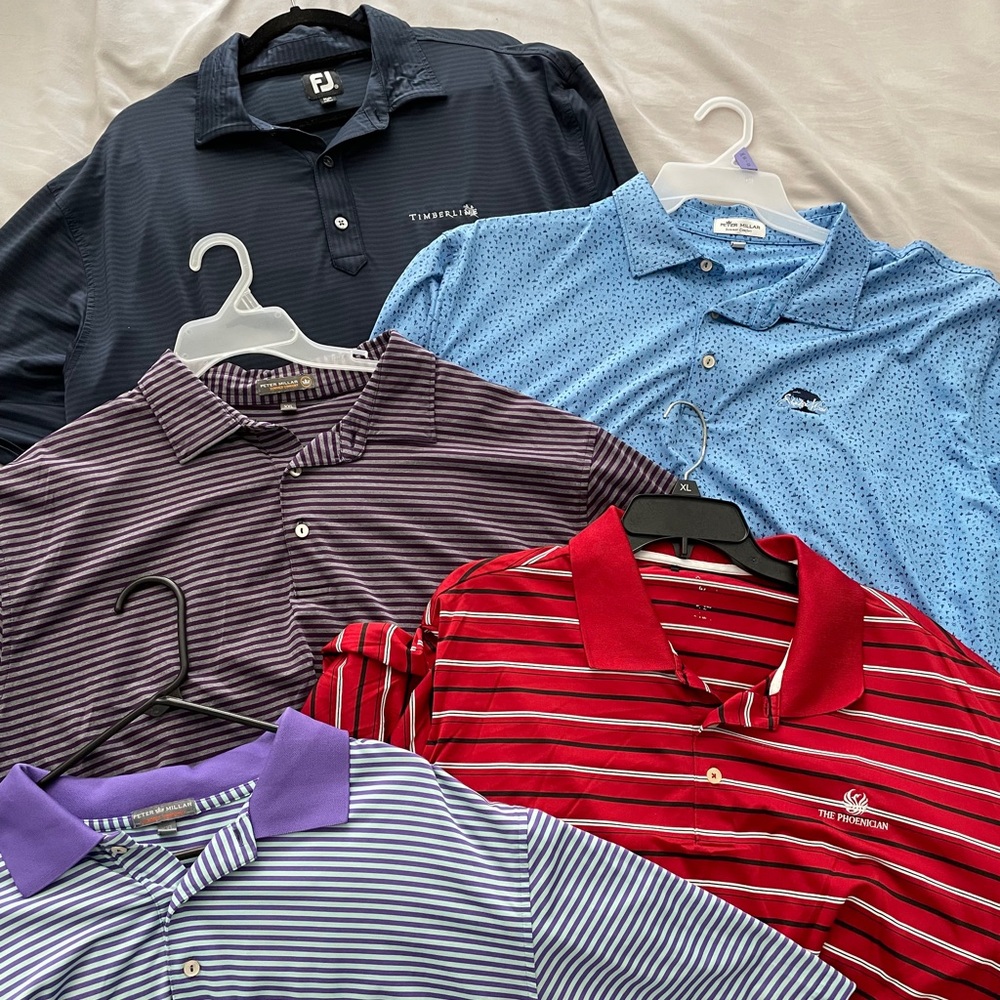 Lot of 5 XXL golf polos
